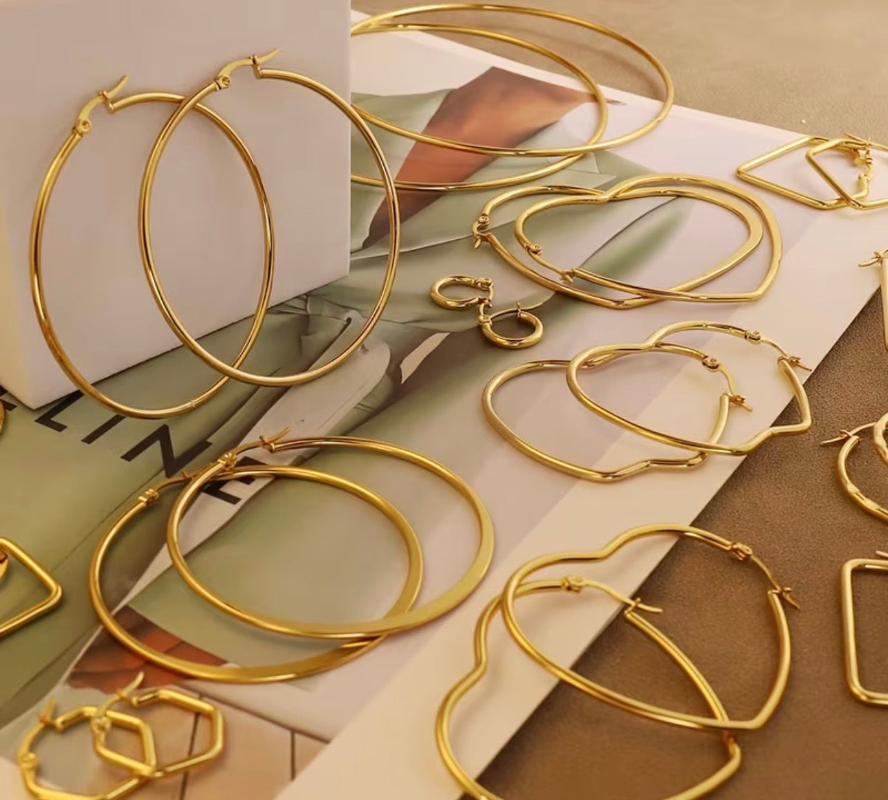 Classic hoop earrings