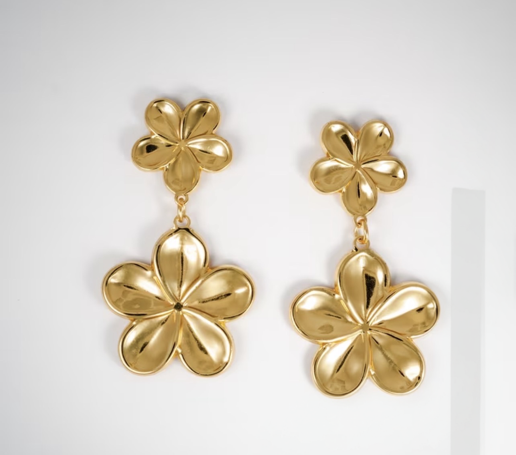 Floral drop earrings
