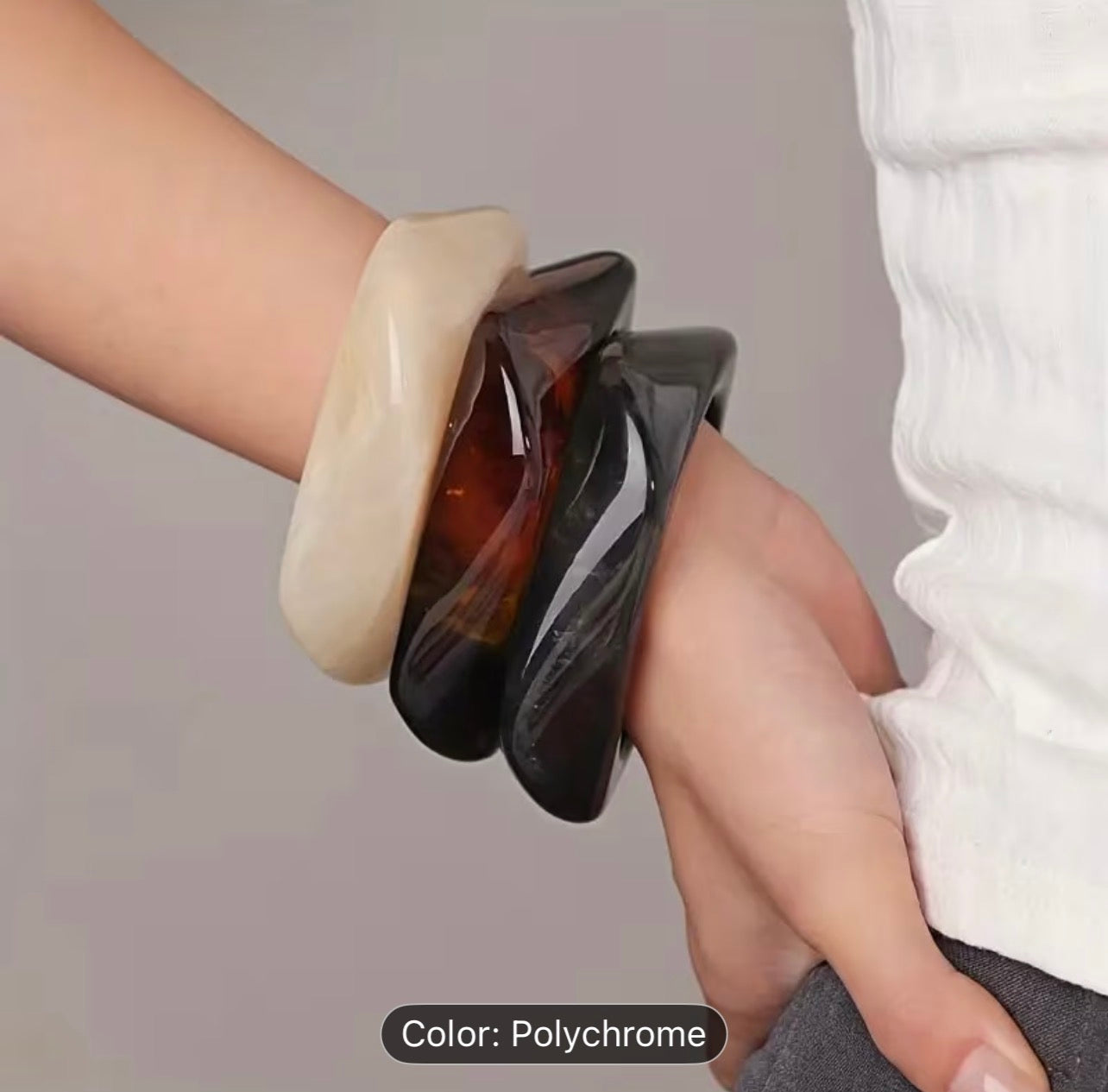 Tiwi acrylic bangle set