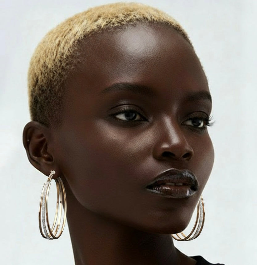 Sparkling Hoops Earrings