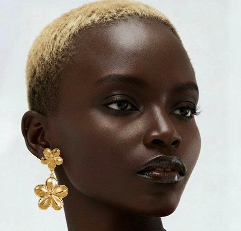 Floral drop earrings