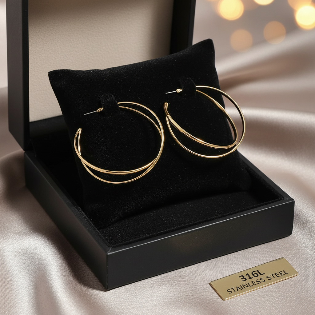 Double hoops earrings