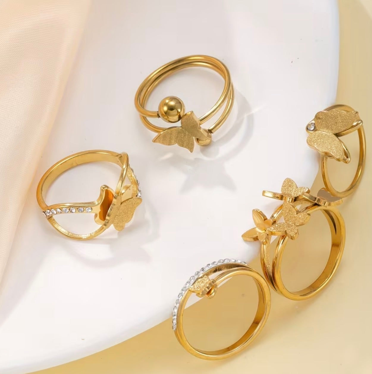 Butterfly Ring Set