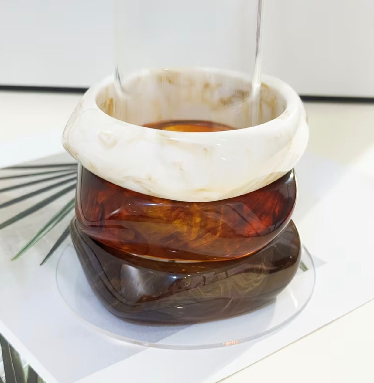 Tara acrylic bangle set