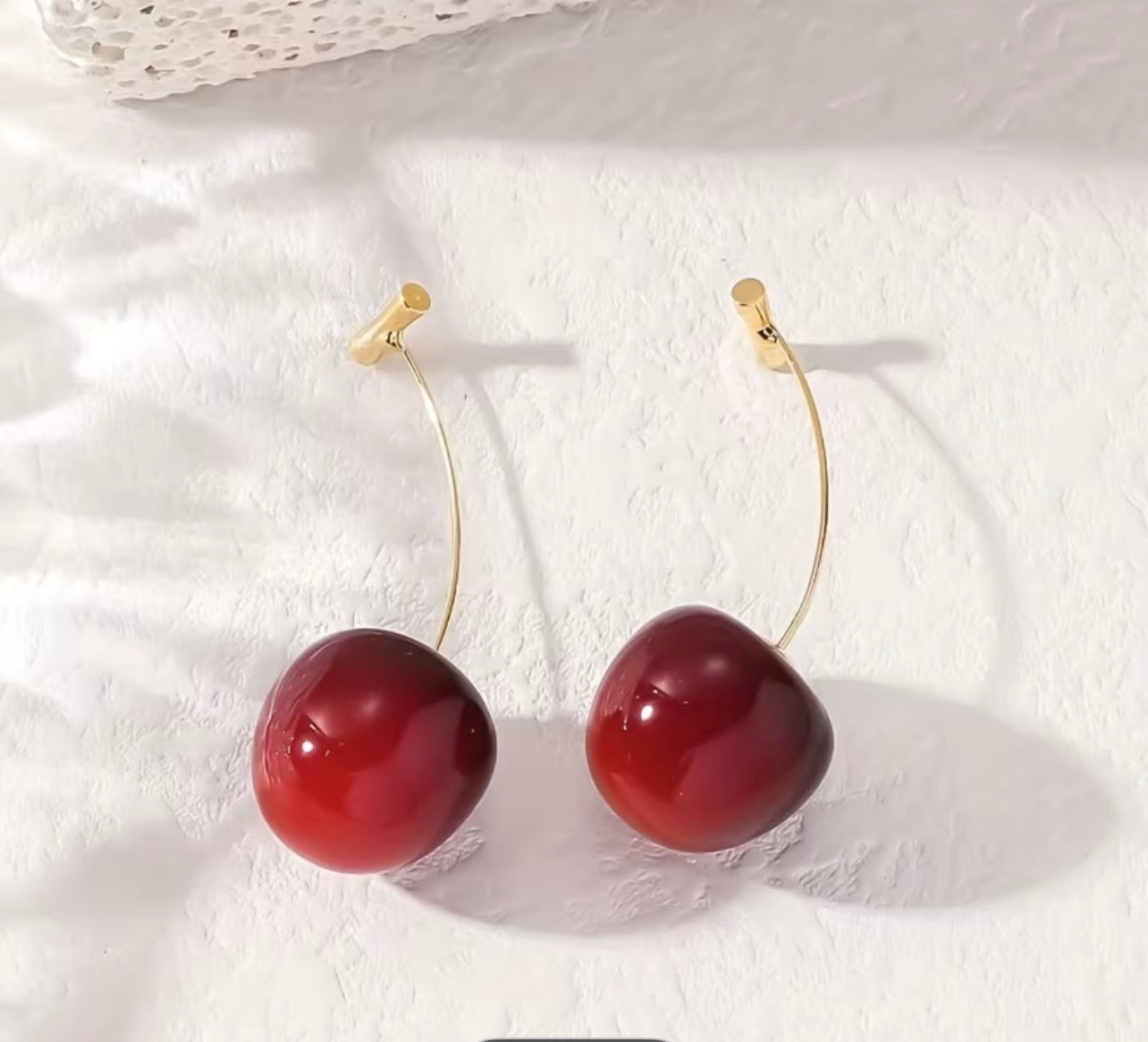 Cherry drop earrings